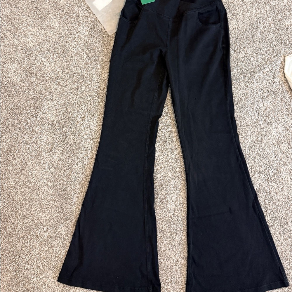 Halara High Waist Flare Pants Soft Stretch Pockets Size S